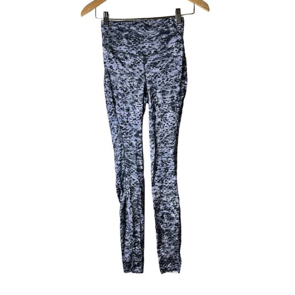 RARE LULULEMON Grey Blue Print Align Tights Leggings - 4 - Picture 1 of 14